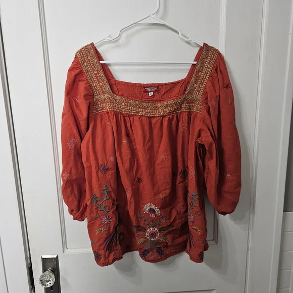 Johnny Was Lucy Artisan Embroidered Blouse Size XXL - Picture 4 of 5